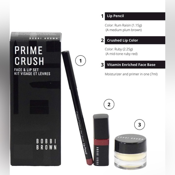 💄NIB! Bobbi Brown Prime Crush Lip Kit - Picture 4 of 4